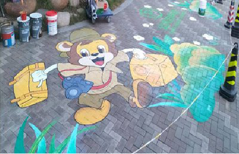 盐源夏季画地面彩绘会遇到的问题