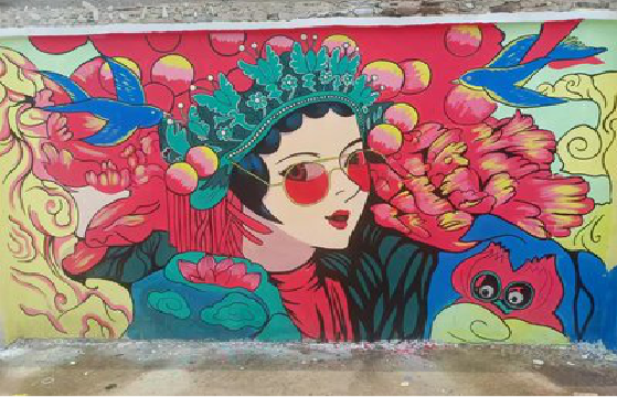 盐源墙体彩绘-网红墙