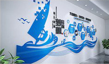 盐源海浪主题文化墙如何设计？