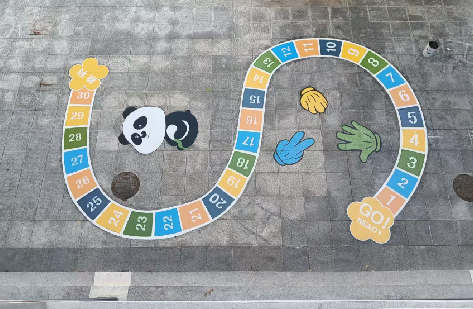 盐源地面游戏彩绘