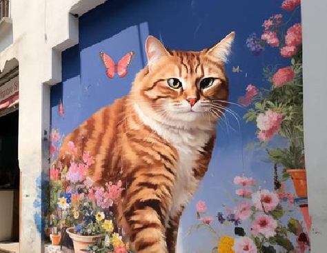 盐源自己绘制有个性的手绘墙