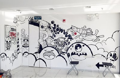 盐源手绘墙并非传统涂鸦。