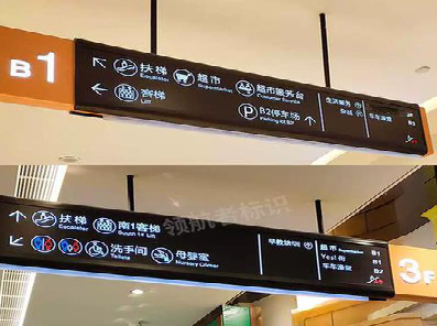 盐源如何通过商场标识牌引导客流分布？